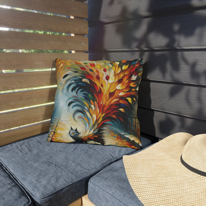 Autumn Whirlwind Escape Outdoor Pillows