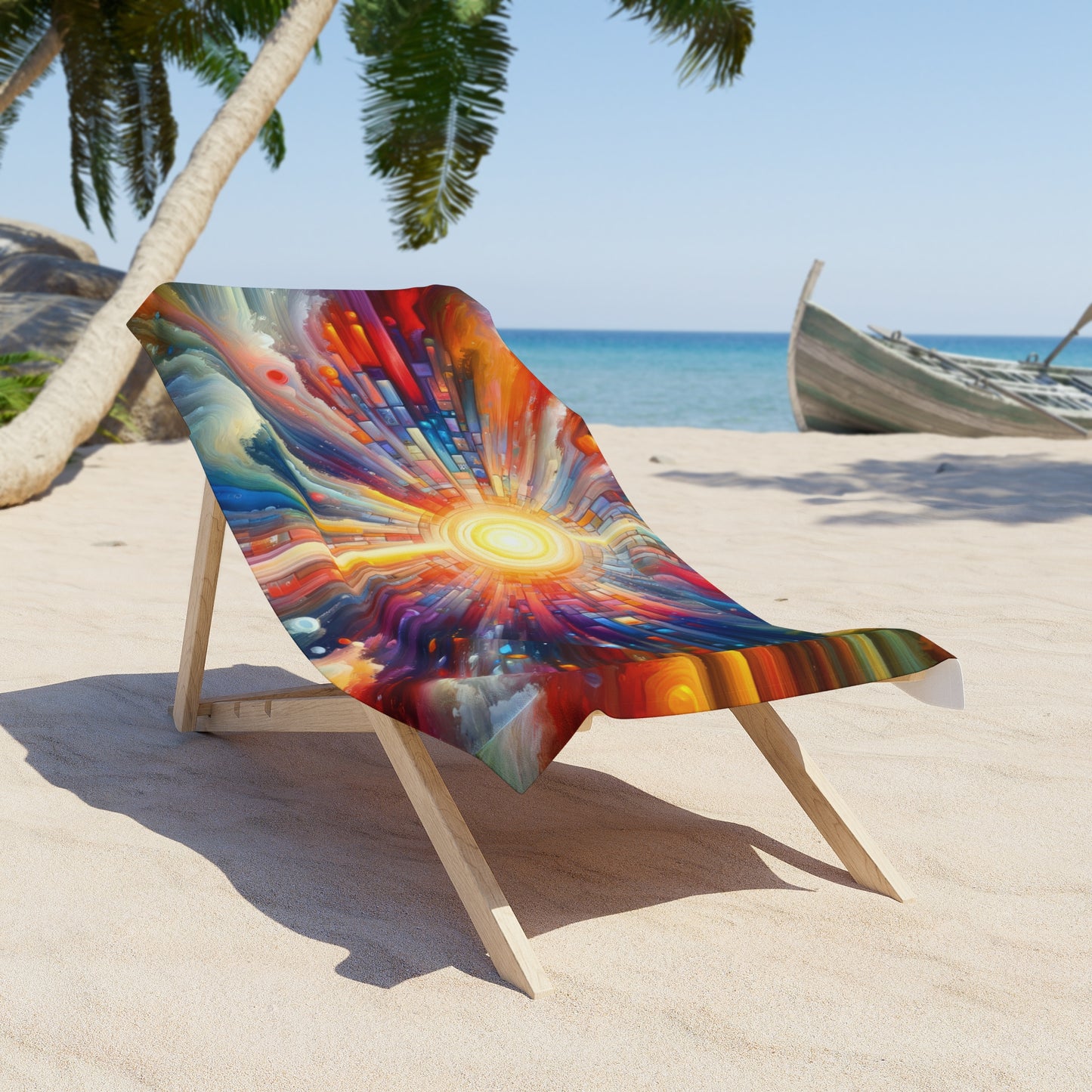 Kaleidoscopic Tachism Breath Beach Towel