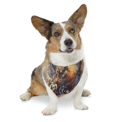 Digital Rhythmic Architecture Pet Bandana Collar