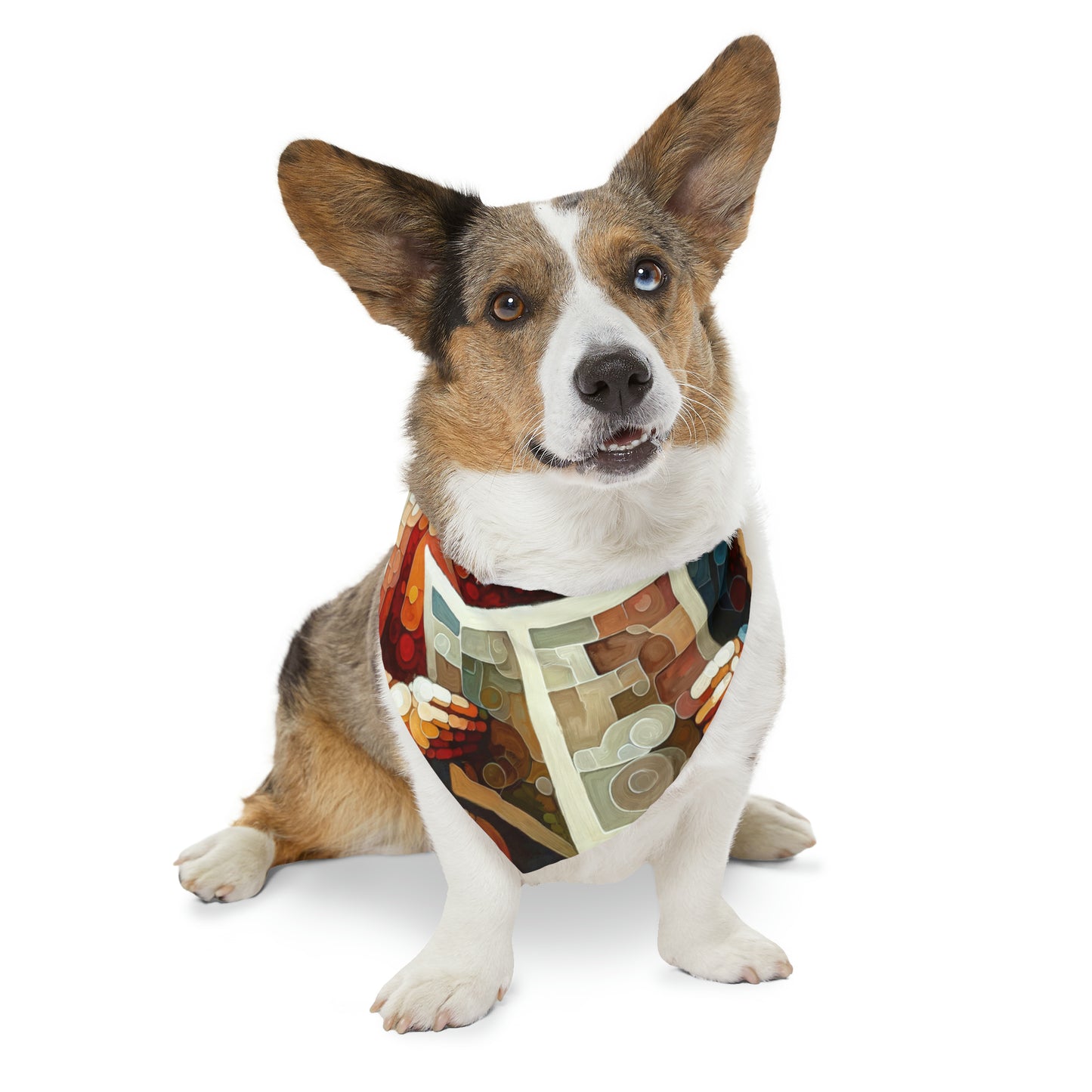 Elderly Unity Tachism Pet Bandana Collar
