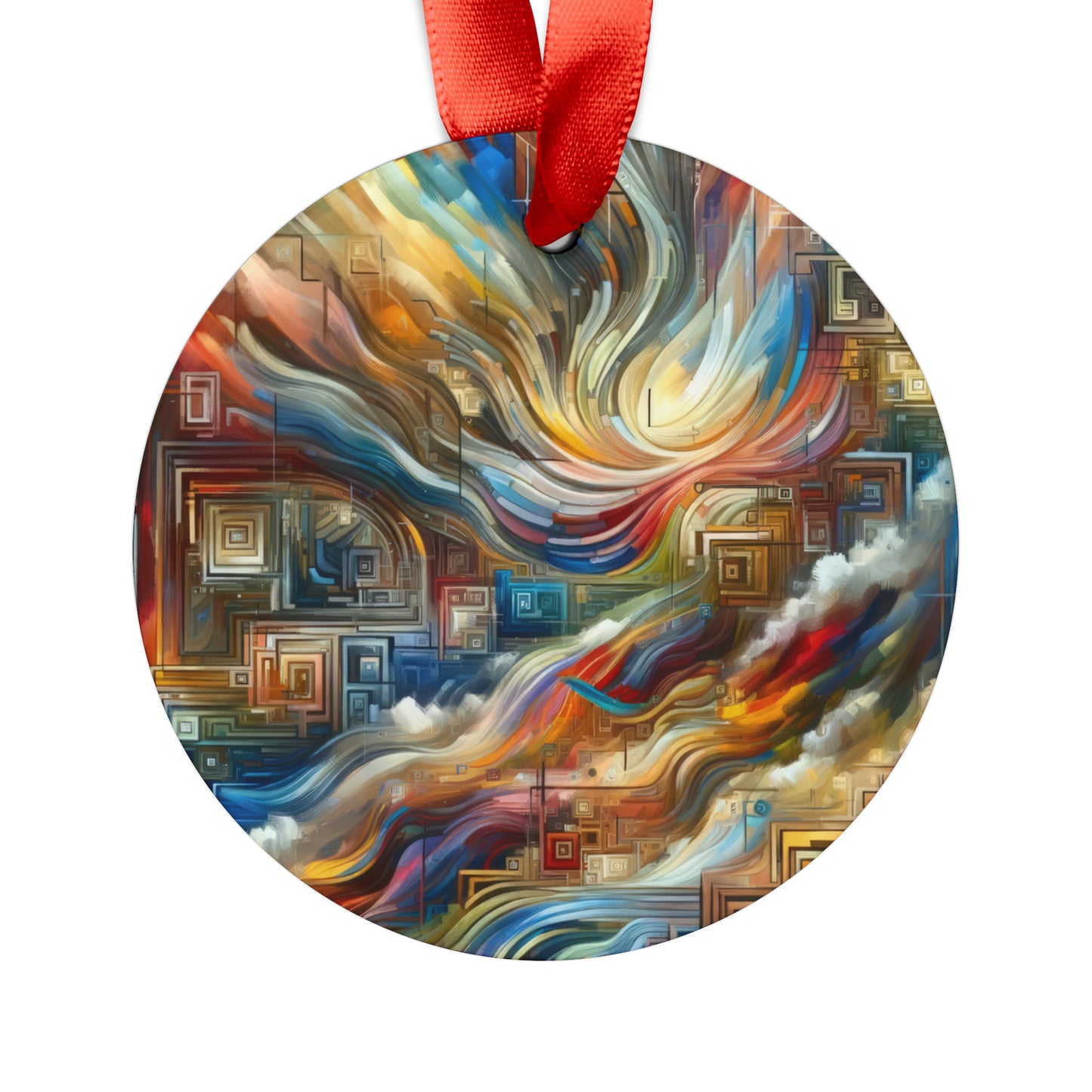 Woven Progress Tapestry Acrylic Ornament with Ribbon