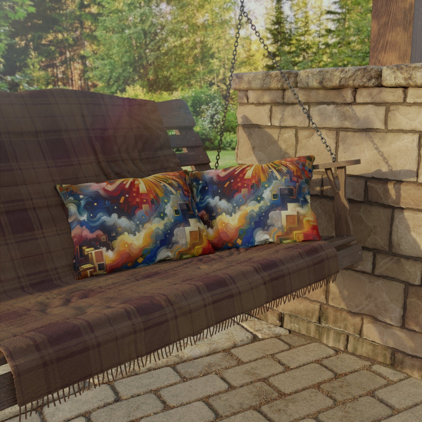 Abundant Resources Burst Outdoor Pillows
