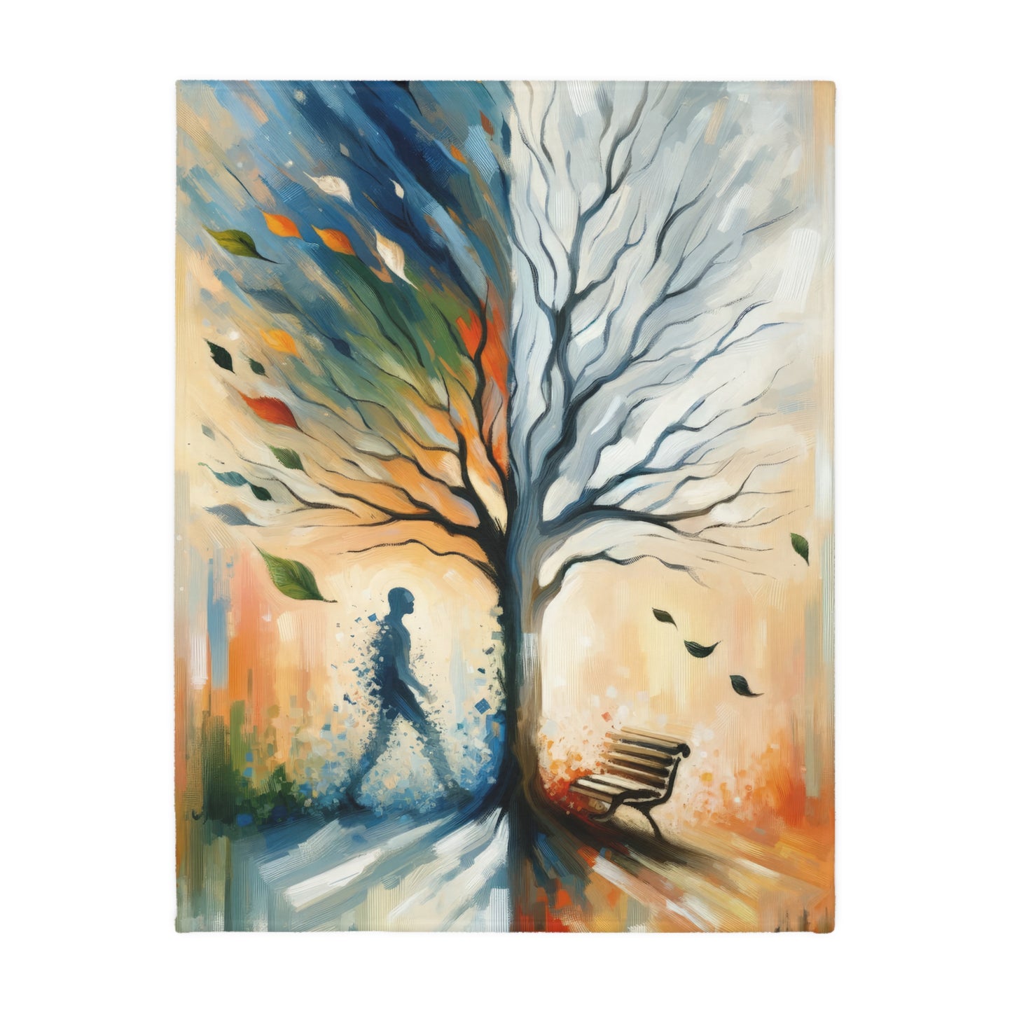 Transient Essence Anchored Velveteen Microfiber Blanket (Two-sided print)