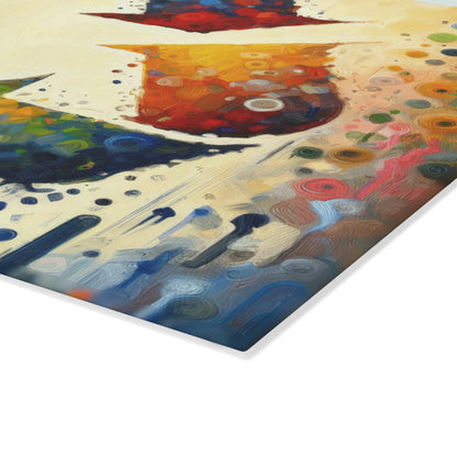Sustainable Transformation Tachism Glass Cutting Board