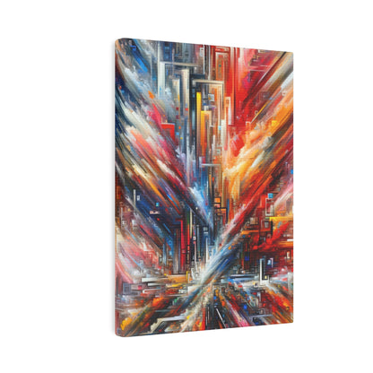 Digital Chaos Symphony Canvas Photo Tile