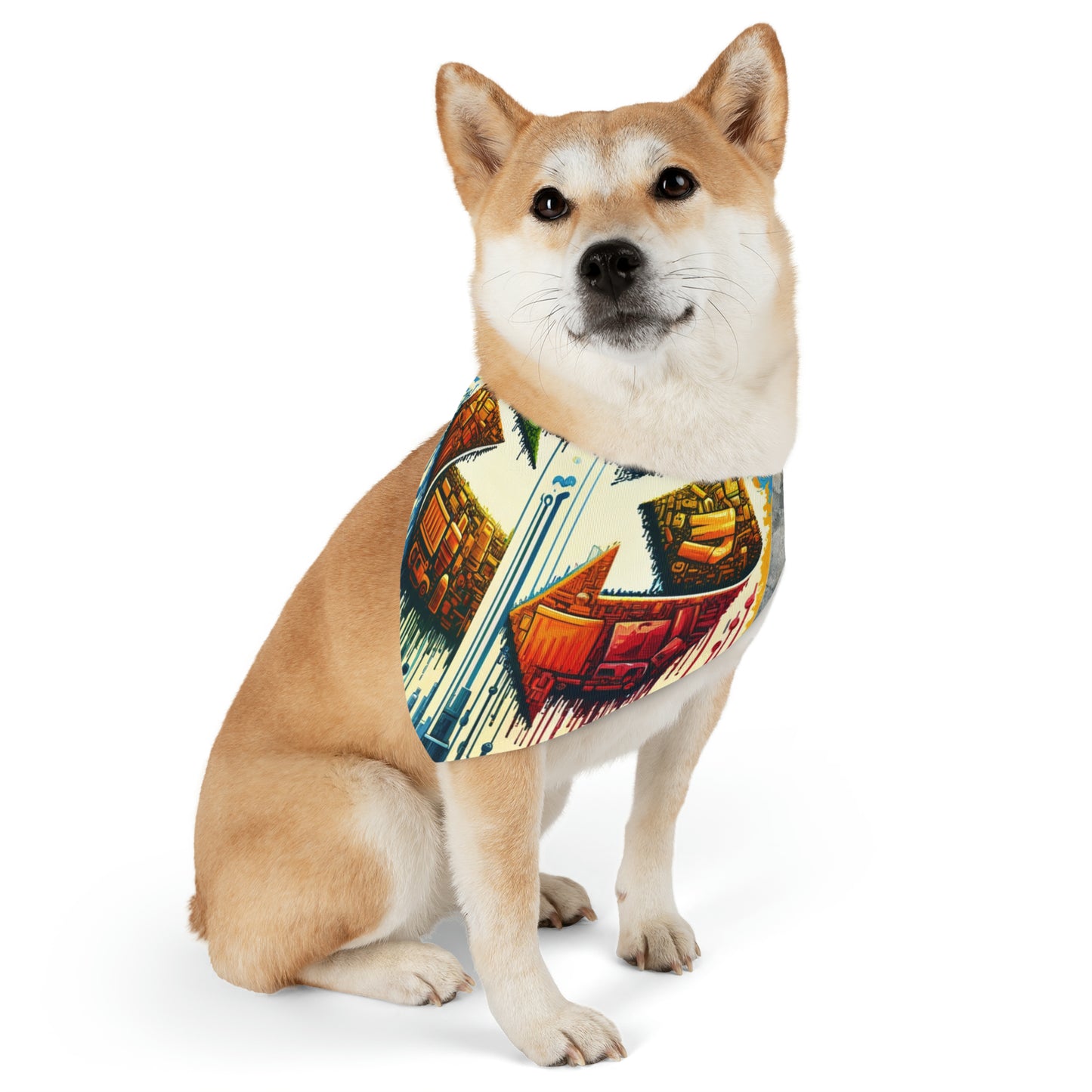 Upcycling Lifecycle Artistry Pet Bandana Collar