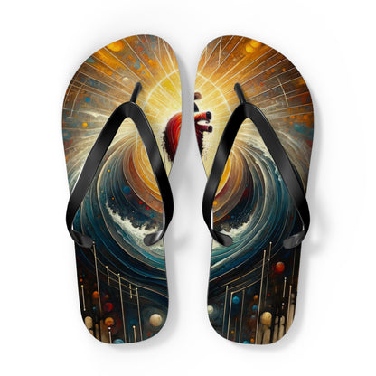 Awakened Heart Waves Flip Flops