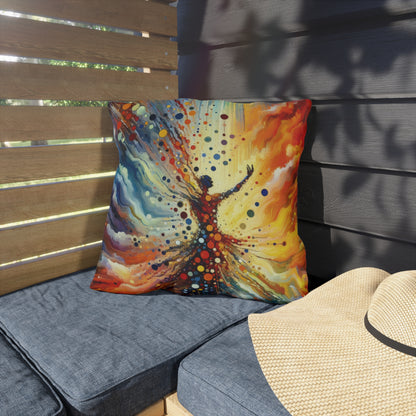 Vibrant Growth Symphony Outdoor Pillows