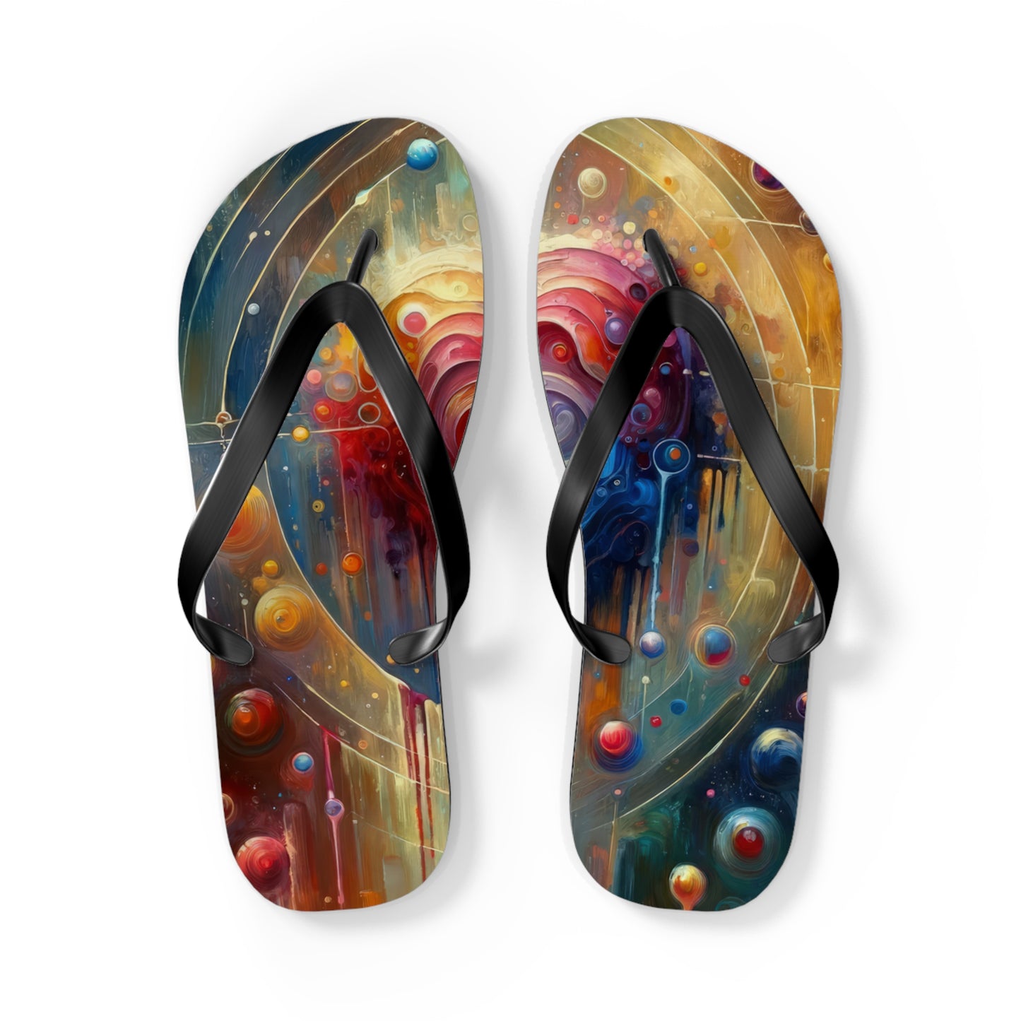 Unified Heart Reflections Flip Flops