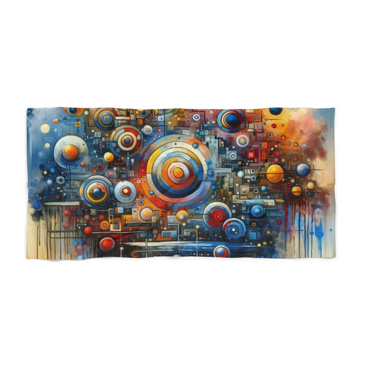 Connected Virtuality Canvas Beach Towel