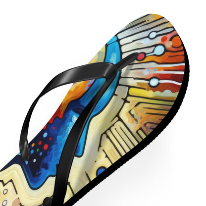 Empathetic Connection Abstract Flip Flops