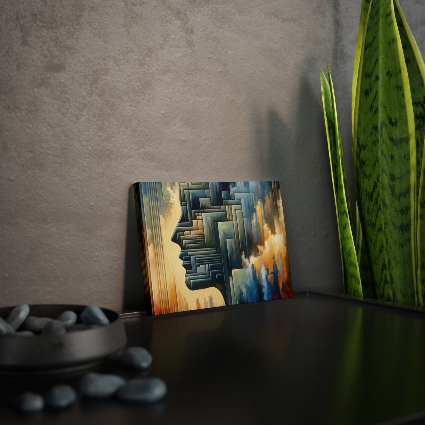 Abstract Geometric Boundaries Canvas Photo Tile