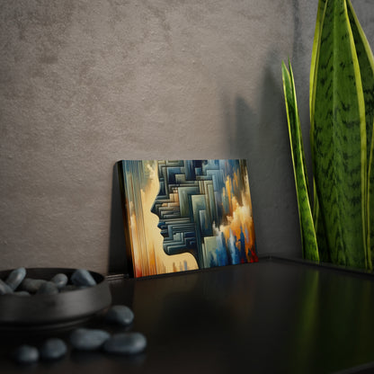 Abstract Geometric Boundaries Canvas Photo Tile