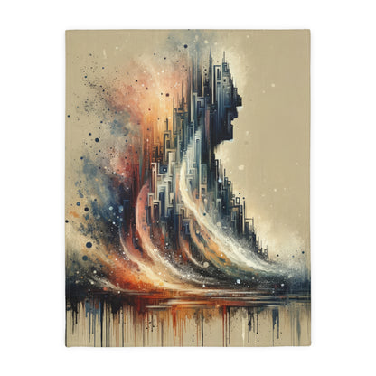 Enduring Echoes Resonance Velveteen Microfiber Blanket (Two-sided print)