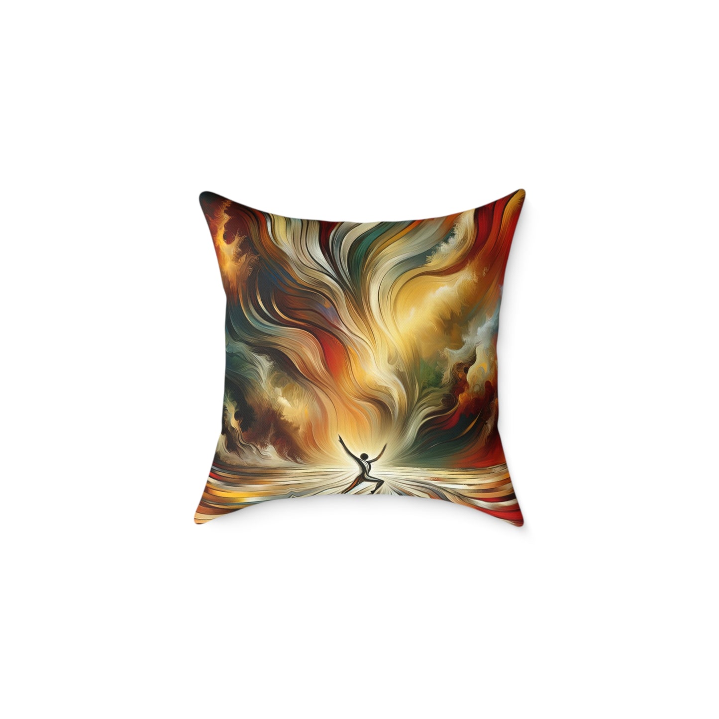 Symphonic Interconnectedness Shift Spun Polyester Pillow