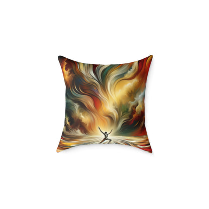 Symphonic Interconnectedness Shift Spun Polyester Pillow