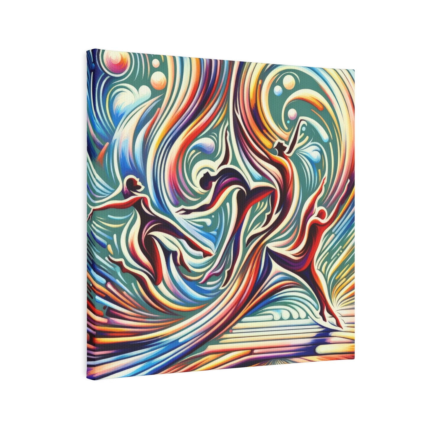 Choreographic Mindful Tachism Canvas Photo Tile