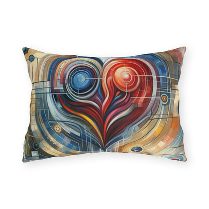 Techno Heart Harmony Outdoor Pillows