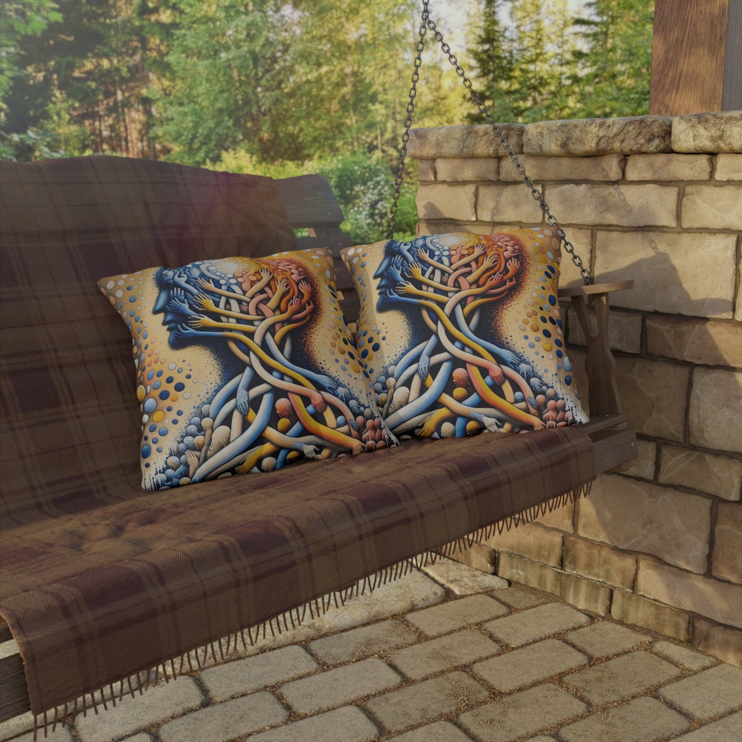 Unveiling Inner Essence Outdoor Pillows