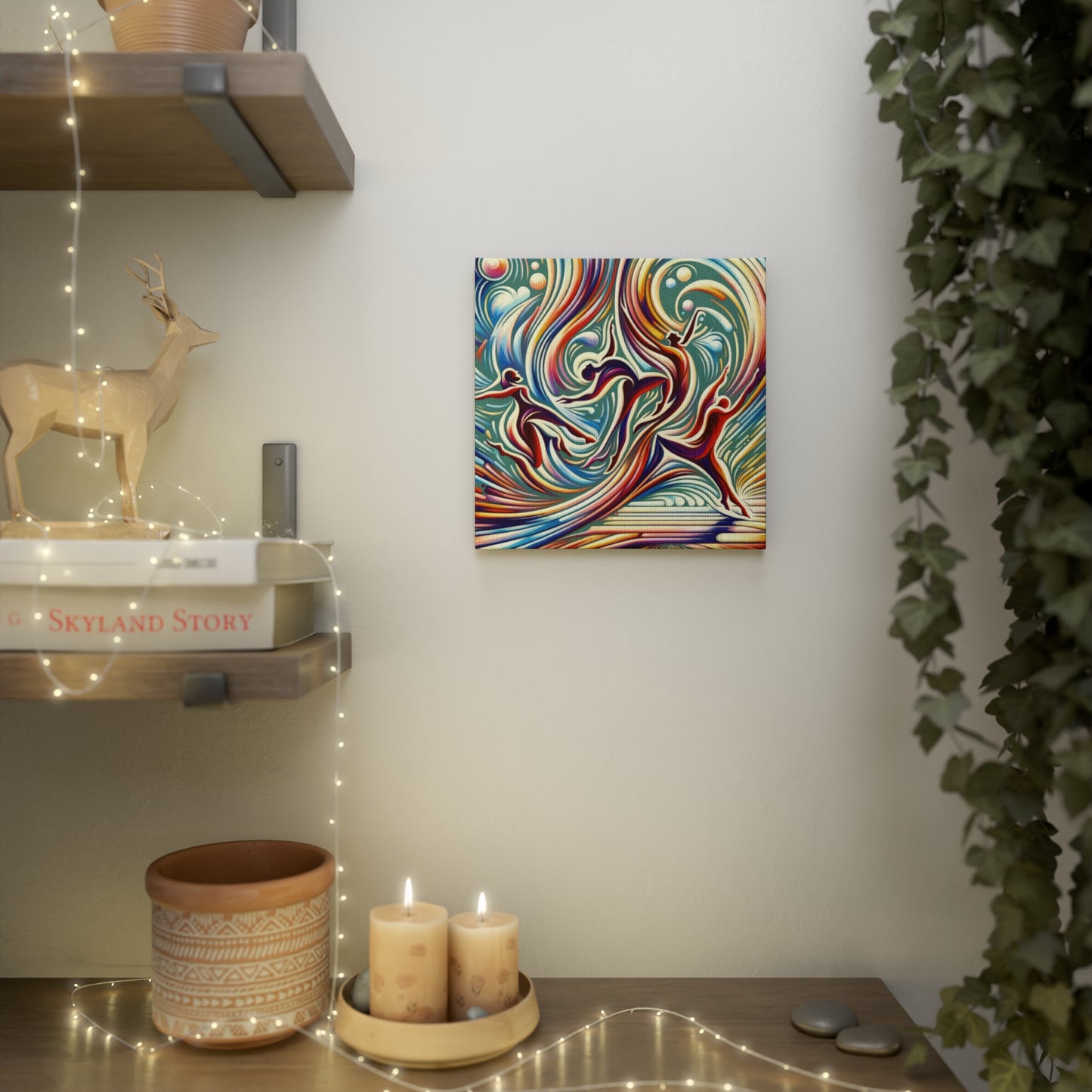 Choreographic Mindful Tachism Canvas Photo Tile