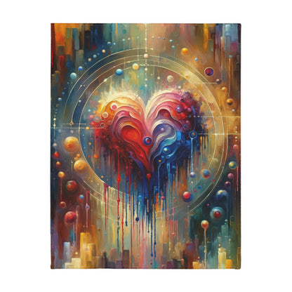 Unified Heart Reflections Velveteen Microfiber Blanket (Two-sided print)