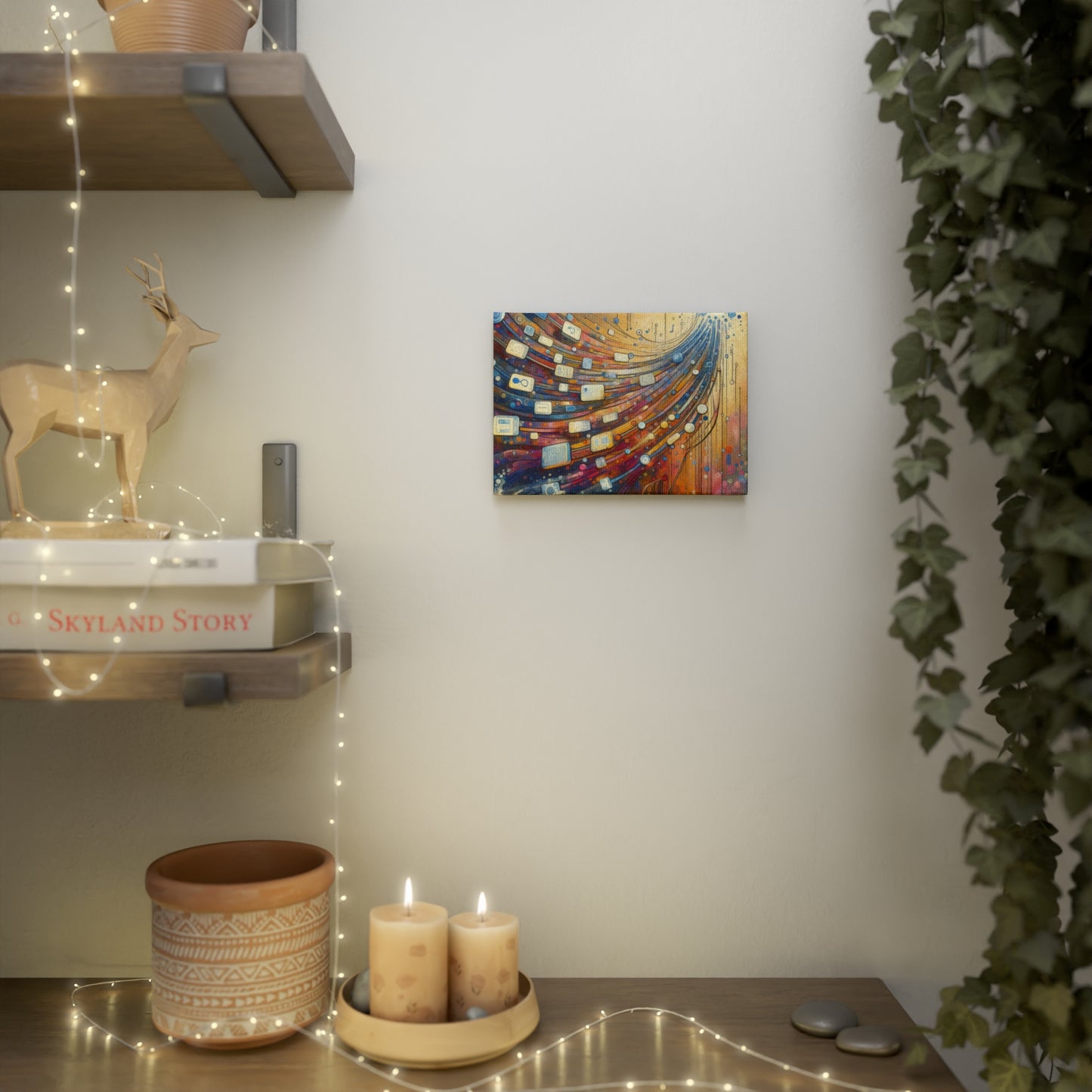 Digital Tapestry Weaving Canvas Photo Tile