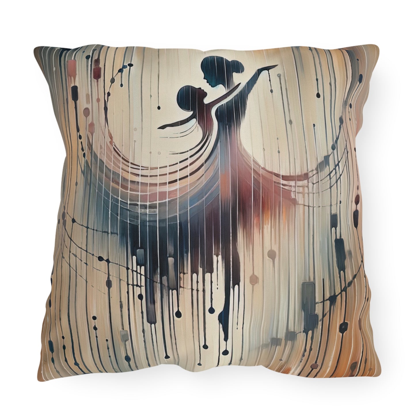 Rhythmic Heart Dance Outdoor Pillows