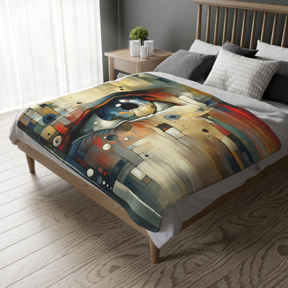 Focused Vision Quest Velveteen Microfiber Blanket (Two-sided print)