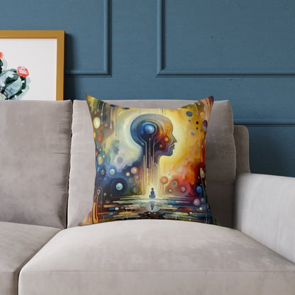 Reflective Oneness Healing Spun Polyester Pillow