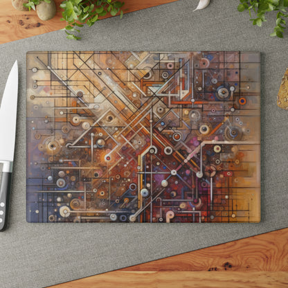 Abstract Structural Complexity Glass Cutting Board