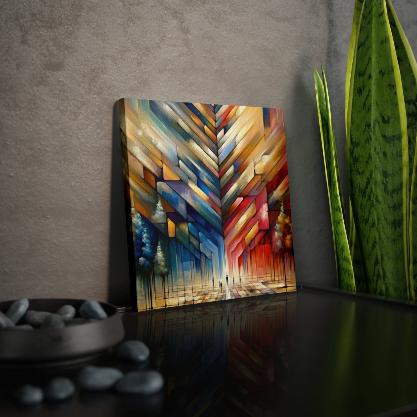 Anchored Tenets Abstraction Canvas Photo Tile