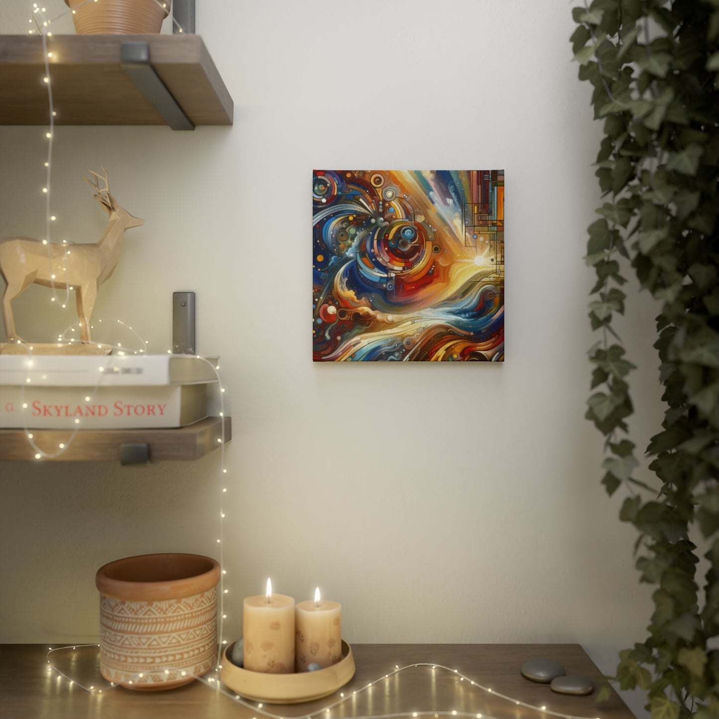 Ritualistic Growth Symphony Canvas Photo Tile