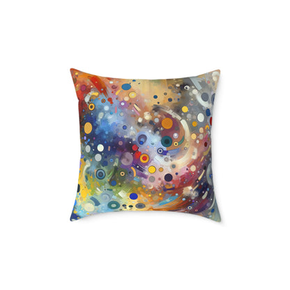 Humorous Unified Tachism Spun Polyester Pillow