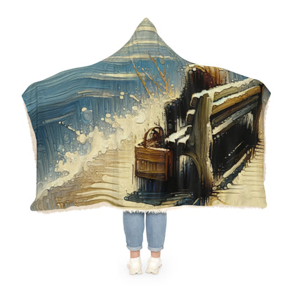 Seaside Solitude Tachism Snuggle Blanket