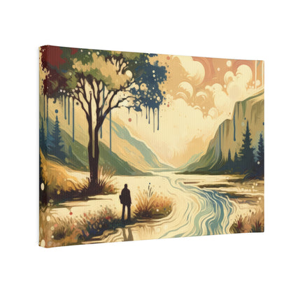 Serene Stream Sojourn Canvas Photo Tile