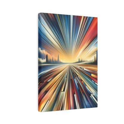 Strategic Horizon Tachism Canvas Photo Tile