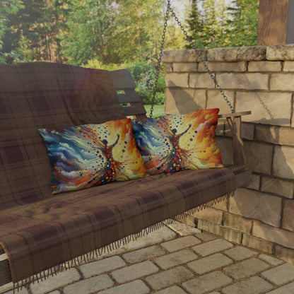 Vibrant Growth Symphony Outdoor Pillows
