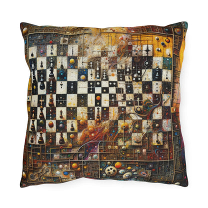 Cosmic Chess Integration Outdoor Pillows