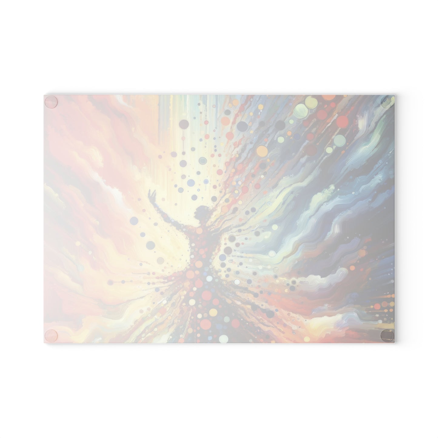 Vibrant Growth Symphony Glass Cutting Board