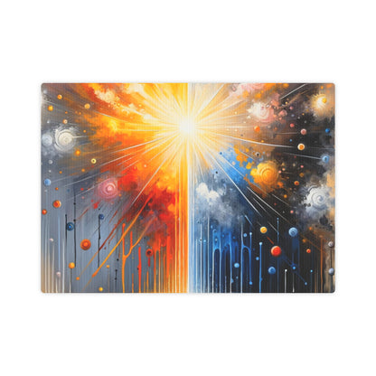 Luminous Abstract Tachism Canvas Photo Tile