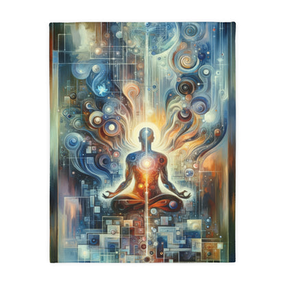 Technological Spiritual Synthesis Velveteen Microfiber Blanket (Two-sided print)