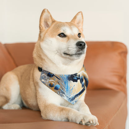 Meditative Kinetic Tachism Pet Bandana Collar
