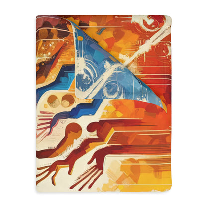 Architects Wisdom Tachism Velveteen Microfiber Blanket (Two-sided print)
