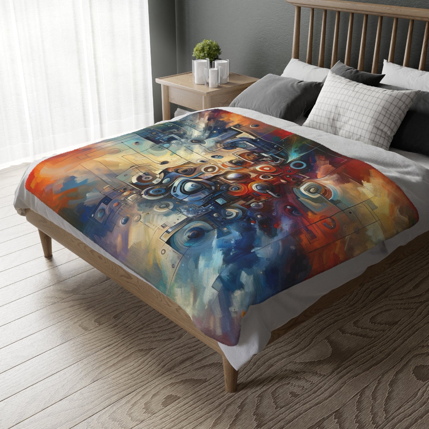 Tech Gratitude Fusion Velveteen Microfiber Blanket (Two-sided print)