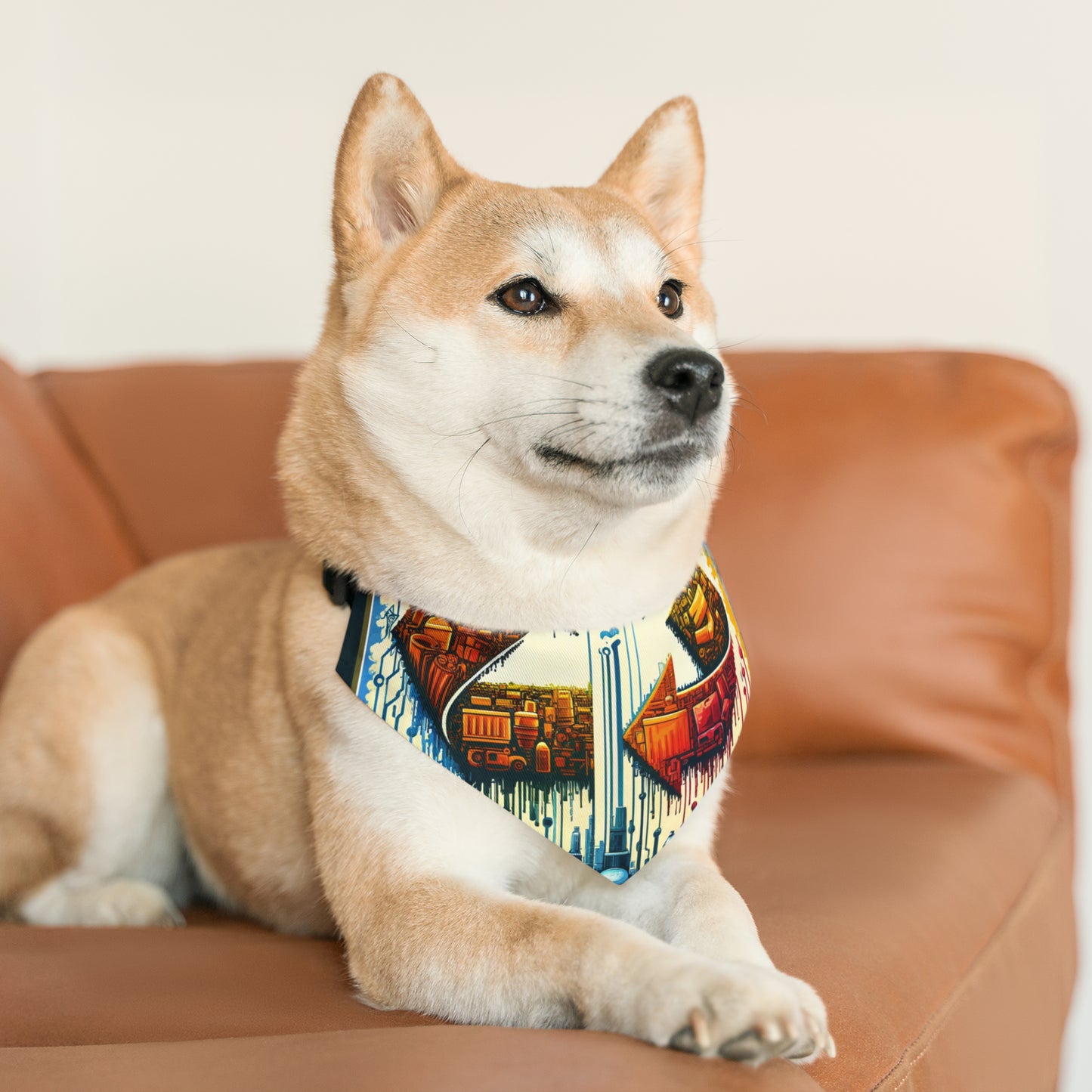 Upcycling Lifecycle Artistry Pet Bandana Collar