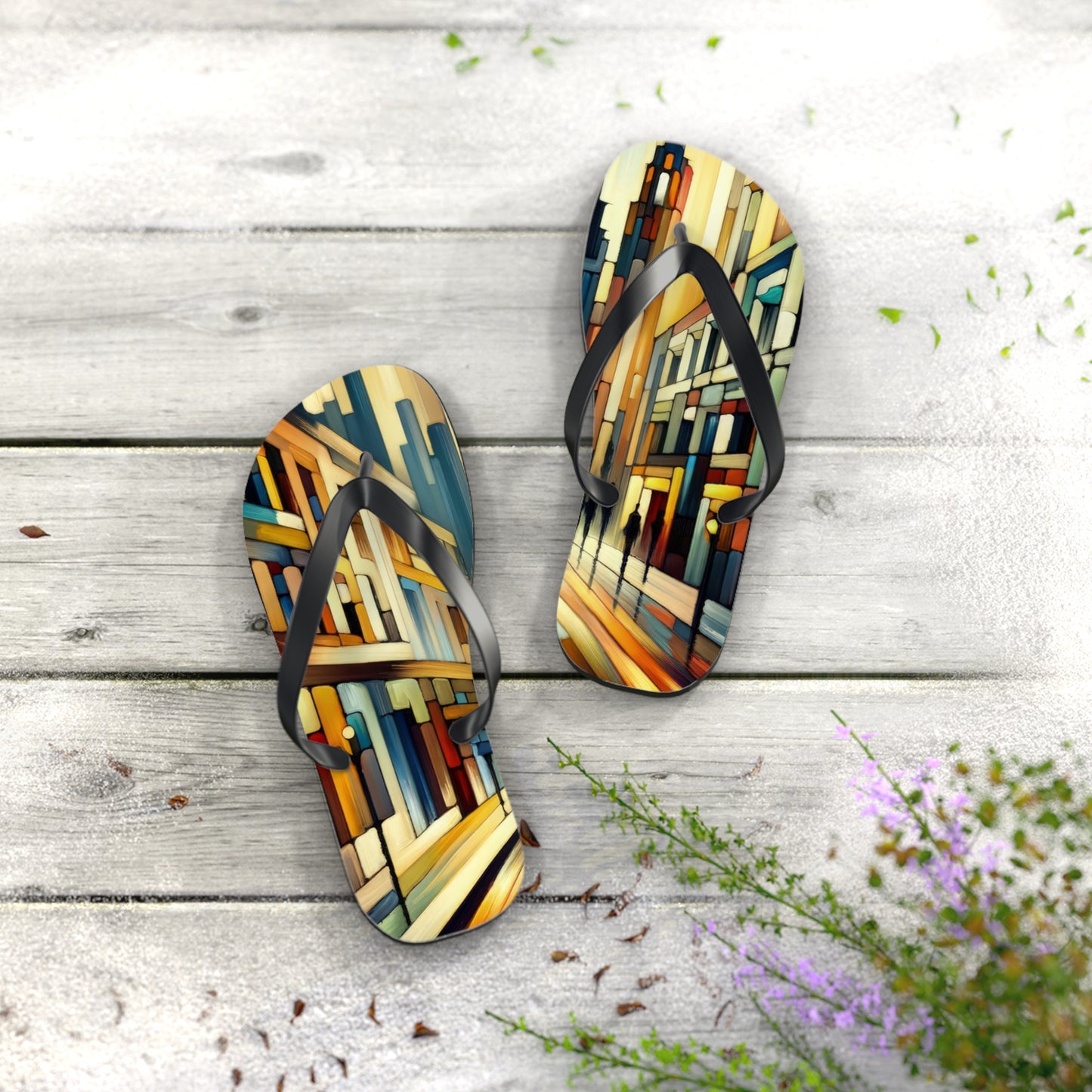 Cobbled Rhythm Heartbeat Flip Flops
