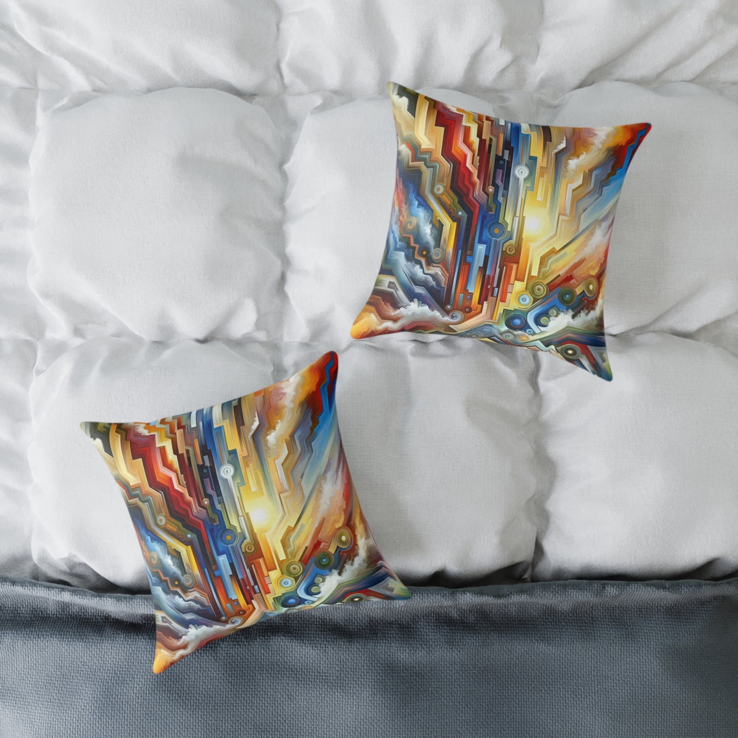 Unity Abstract Vibrancy Spun Polyester Pillow