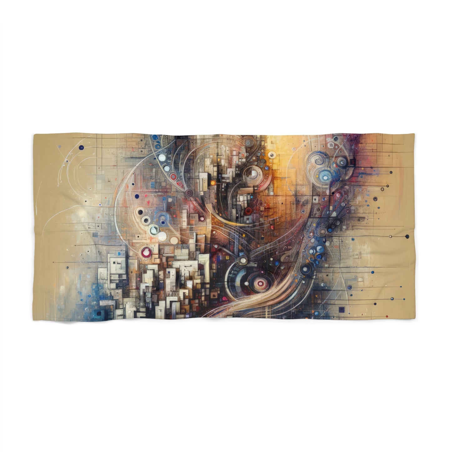 Digital Rhythmic Architecture Beach Towel