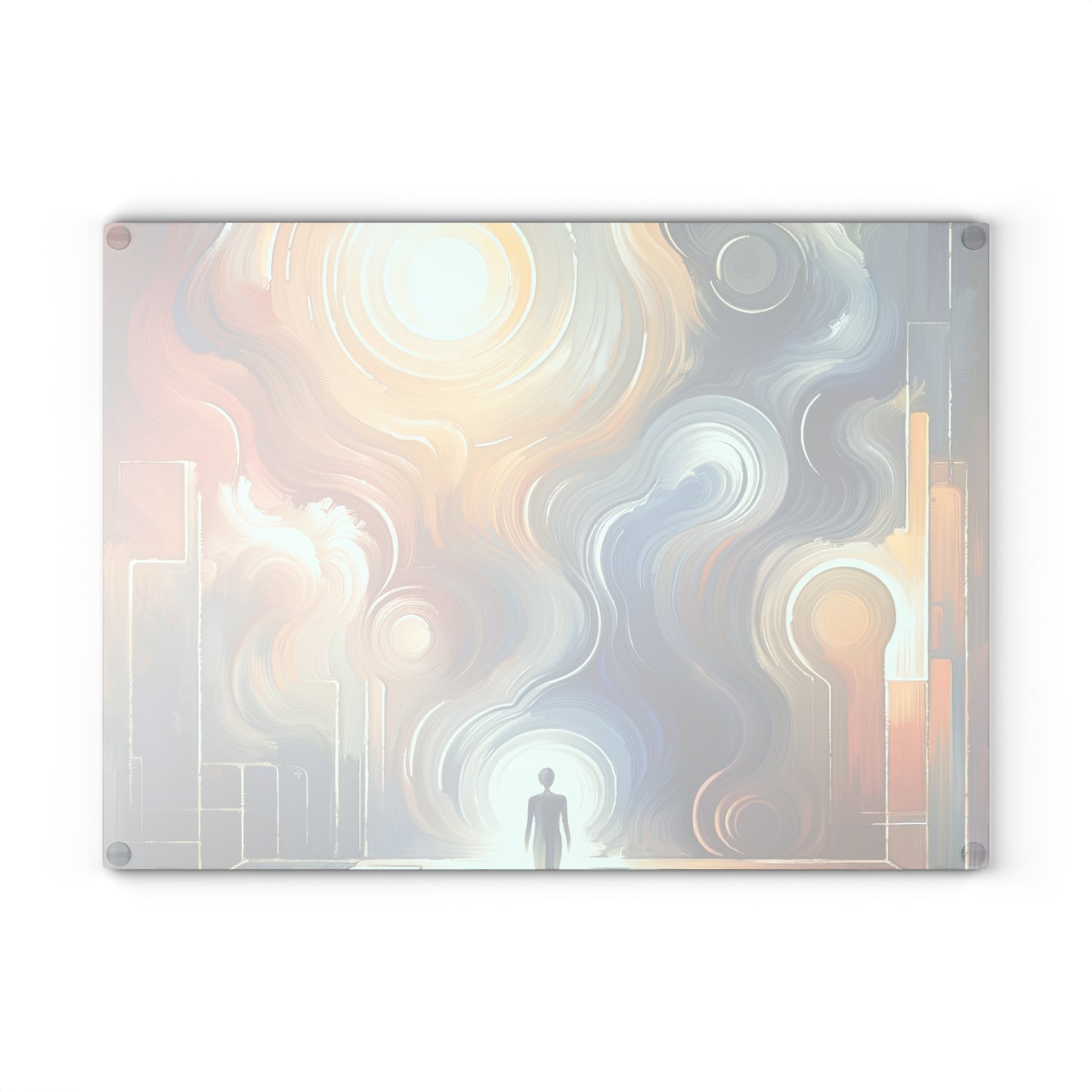 Spiritual Tranquil Sanctuary Glass Cutting Board