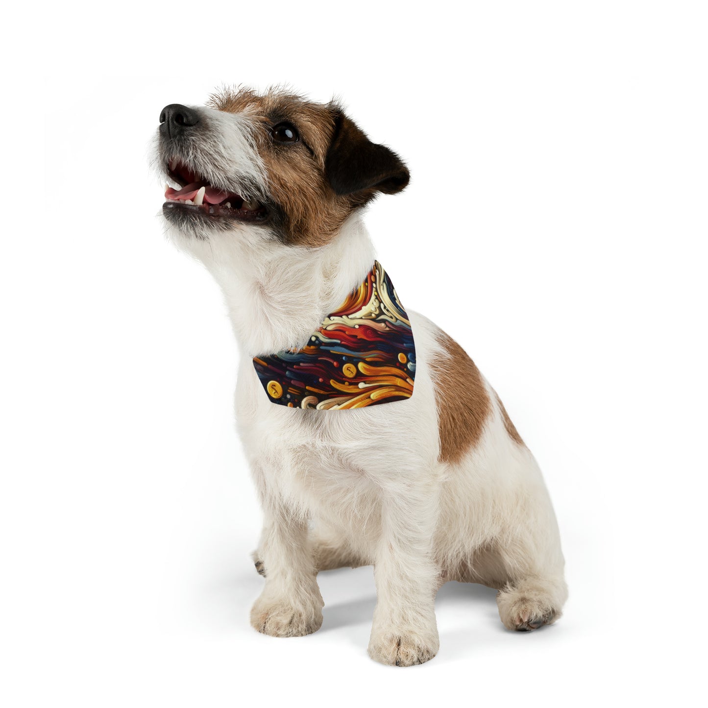 Abstract Financial Flux Pet Bandana Collar